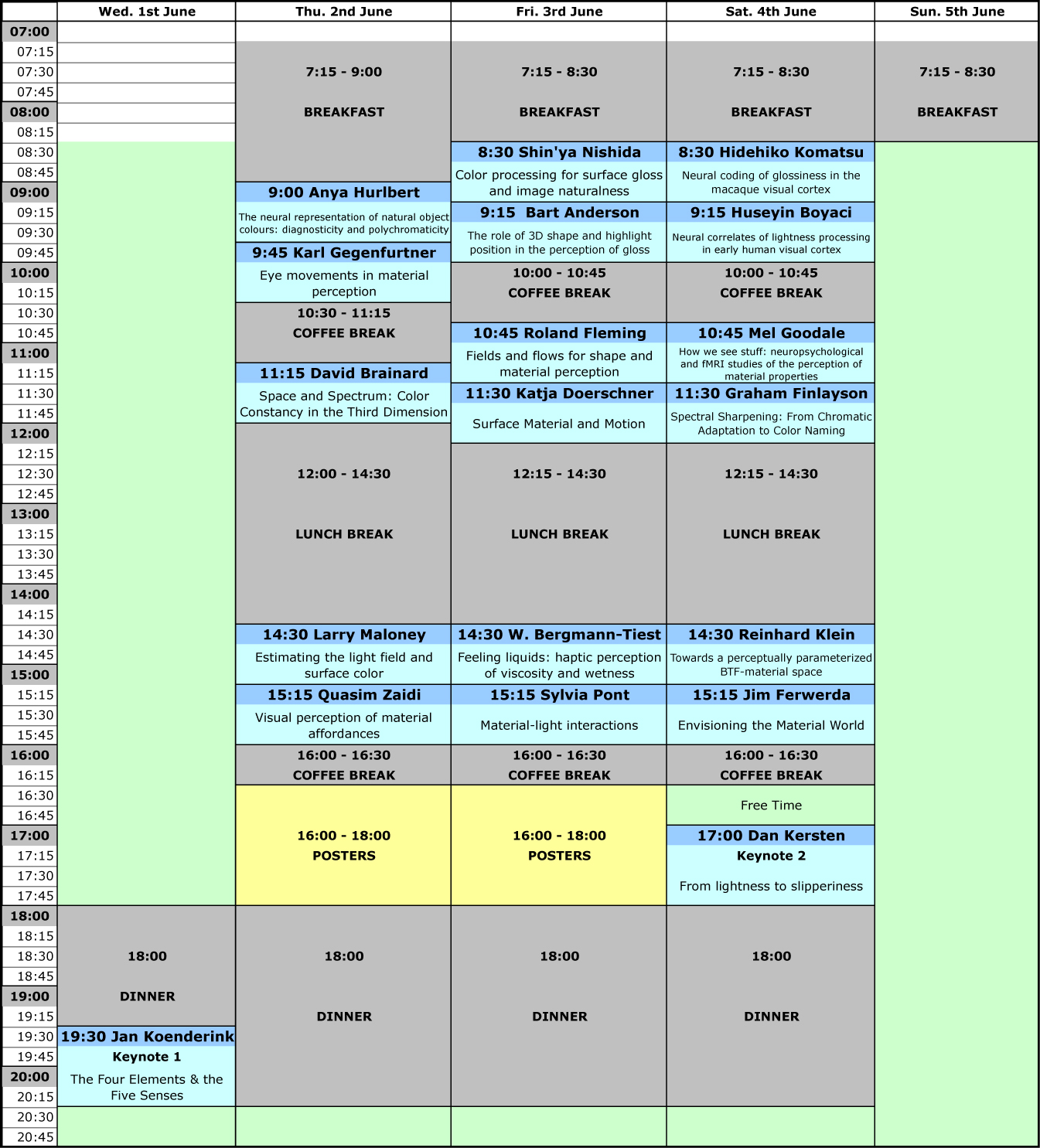 schedule